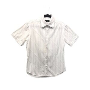 Burton Shirt Button Down Striped Short Sleeve Cotton Casual Men's S 35-38